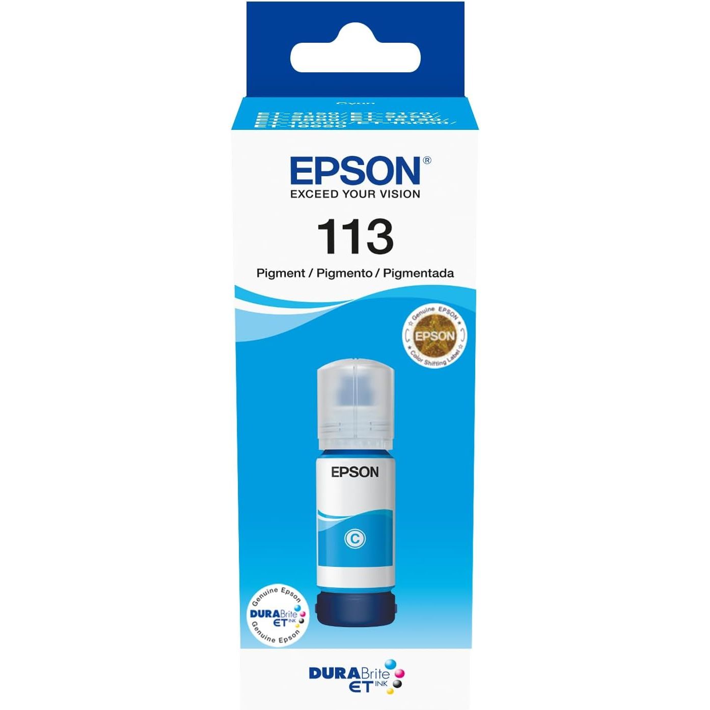 Buy Epson,Epson EcoTank 113 Cyan Genuine Ink Bottle – 70 ml - Gadcet UK | UK | London | Scotland | Wales| Near Me | Cheap | Pay In 3 | Printer Ink & Tone